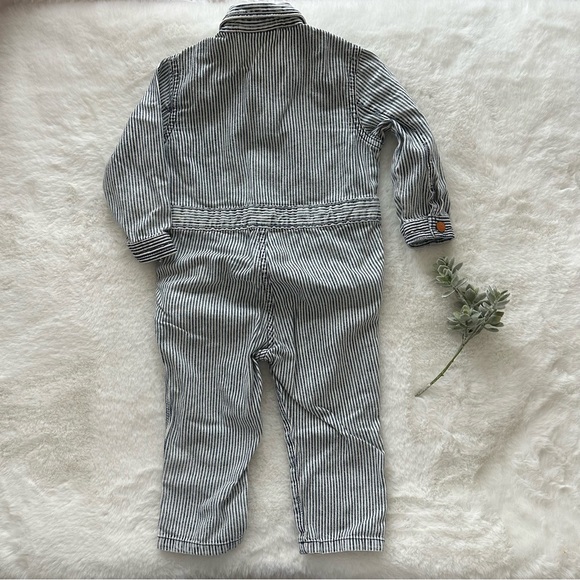 Gymboree | Conductor Coveralls - Size 18/24 Months - EUC - Blue/White - Picture 2 of 7
